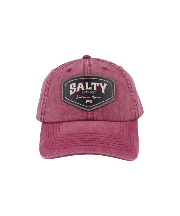 Salty Tractor Badge Cap - Maroon