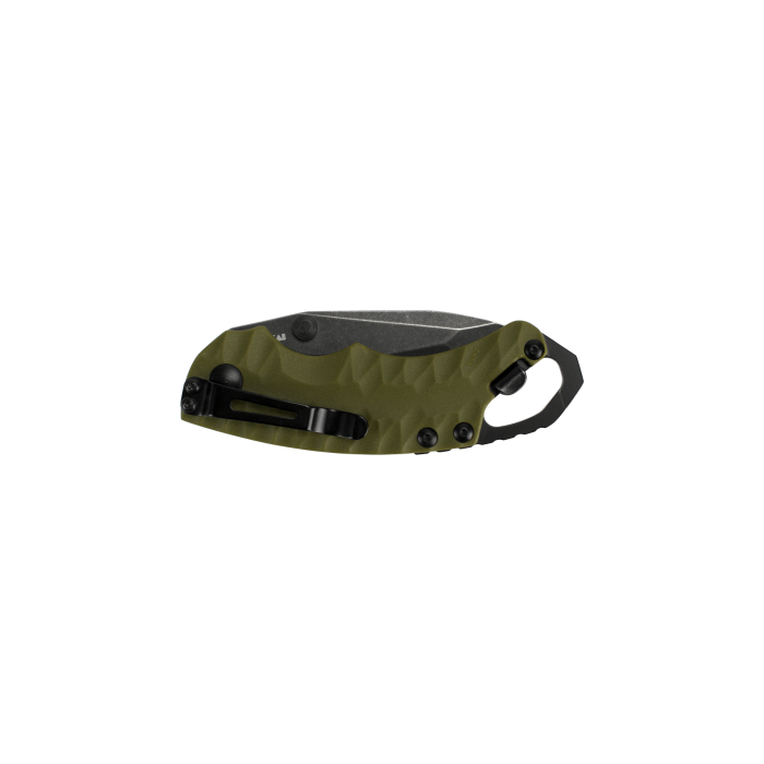 Kershaw Shuffle II Tanto Olive Green Handle w/BlackWash Blade Finish