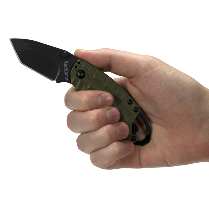 Kershaw Shuffle II Tanto Olive Green Handle w/BlackWash Blade Finish