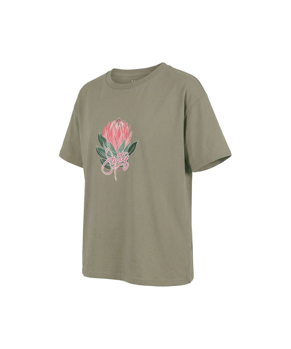 Salty Girls T-Shirt Protea - Desert Khaki