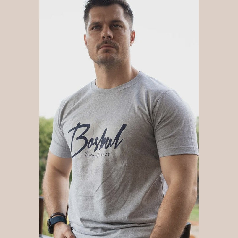 Men's Bosbul Light Grey Melange T-Shirt