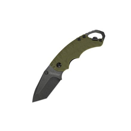 Kershaw Shuffle II Tanto Olive Green Handle w/BlackWash Blade Finish
