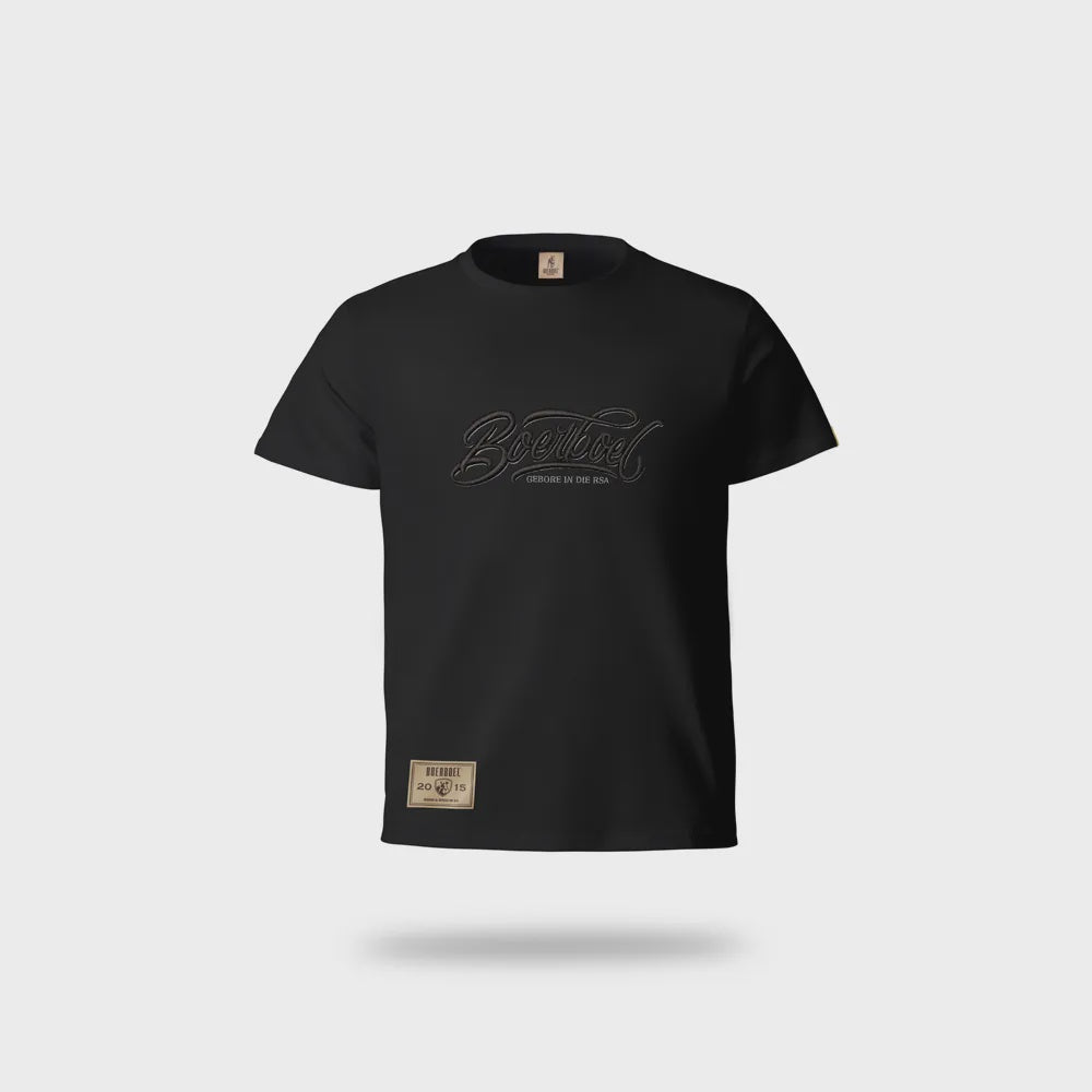 Kids T-Shirt – 3D Embroidered “Boerboel” Black