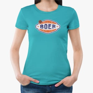 Ladies T-shirt Printed light Blue - Boer
