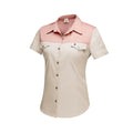 Ladies S/S Kalahari Shirt Stone & Blush Pink