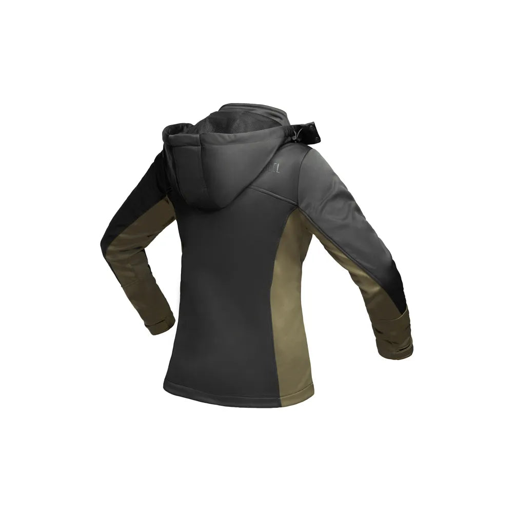 Ladies Soft Shell Jacket Black & Olive