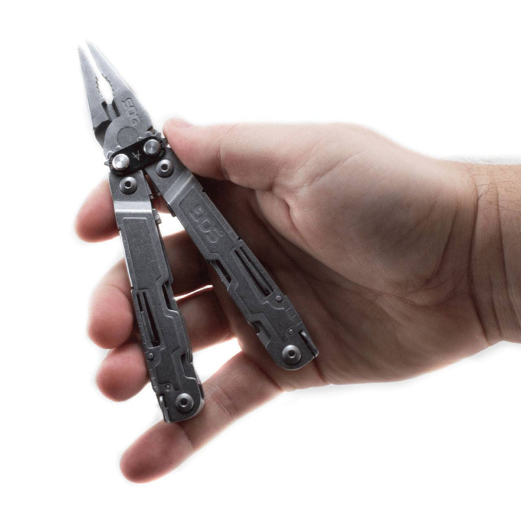 SOG PowerAccess Bead Blast Finish w/Pocket Clip