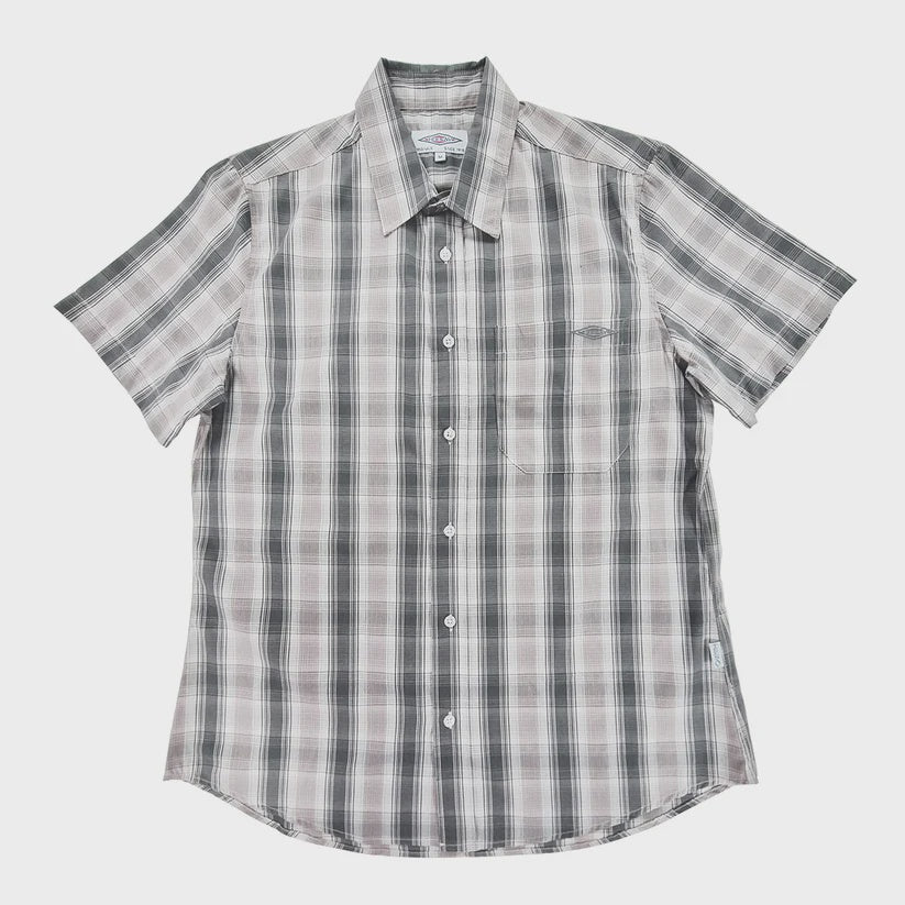 Teesav Check Shirt S/S - Light Grey
