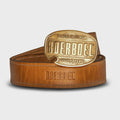 Tan Leather Belt - Brass Buckle