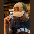 Bosbul Cork Olive  Cap With Leather Patch