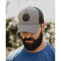 Grey Trucker Cap With Rubber Bosbul Logo
