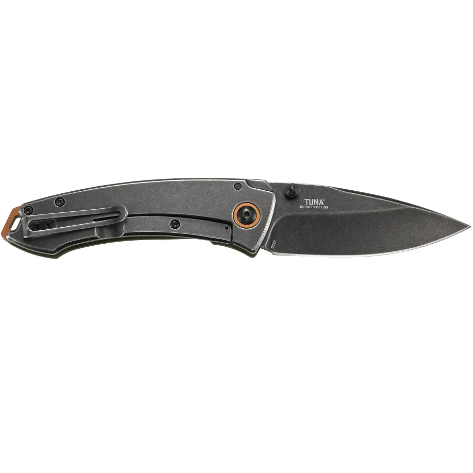 CRKT Tuna Folder OD Green G10/Stainless Handle w/Black StoneWash Blade Finish