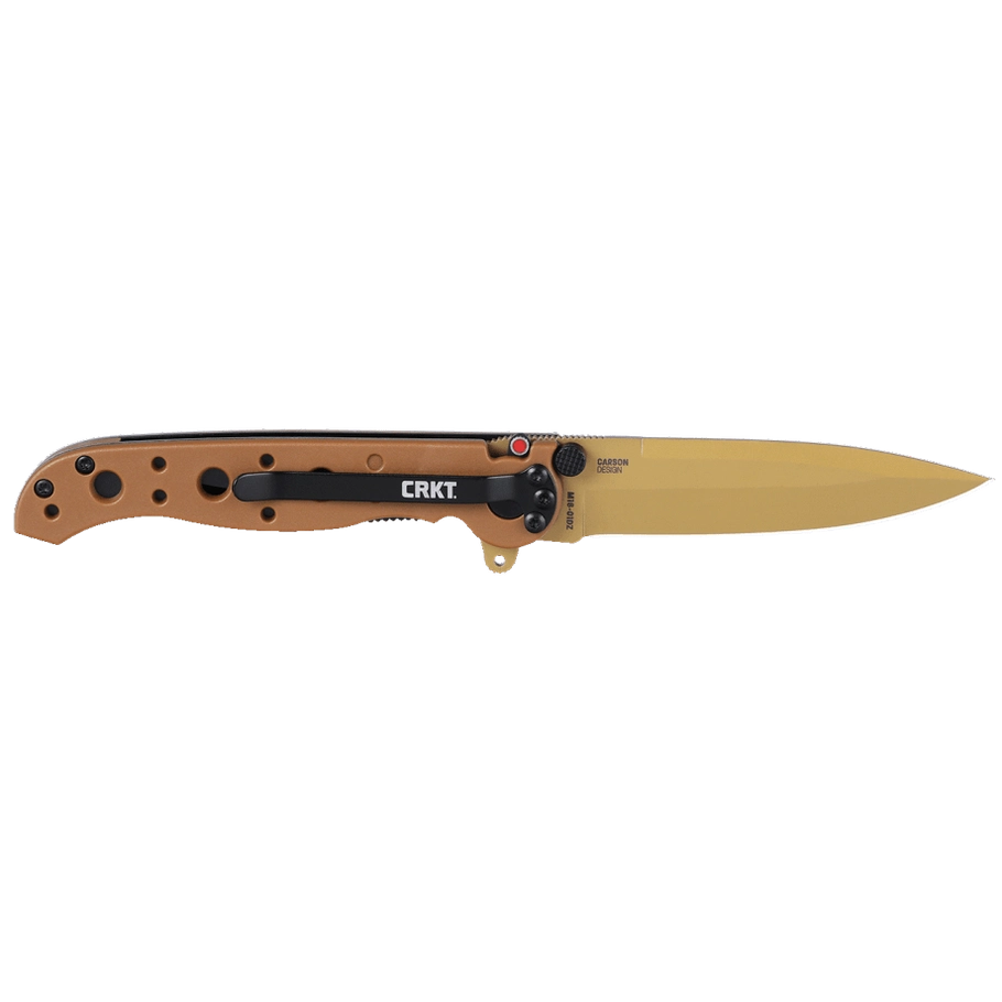 CRKT M16-01DZ Spear Point Zytel w/D2 Tan Titanium Nitride Blade Coating