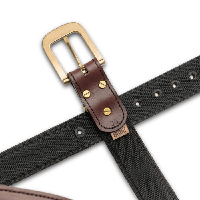 Tactical Belt 41mm Leather Reinforced Brown