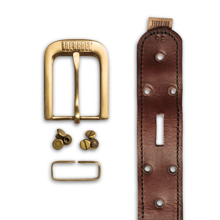 Tactical Belt 41mm Leather Reinforced Brown
