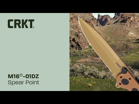 CRKT M16-01DZ Spear Point Zytel w/D2 Tan Titanium Nitride Blade Coating
