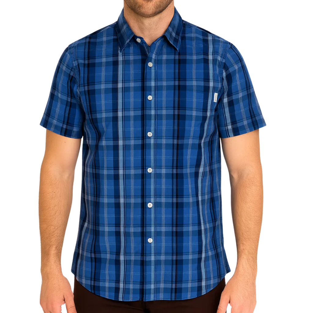 Teesav Check Shirt S/S - Blue