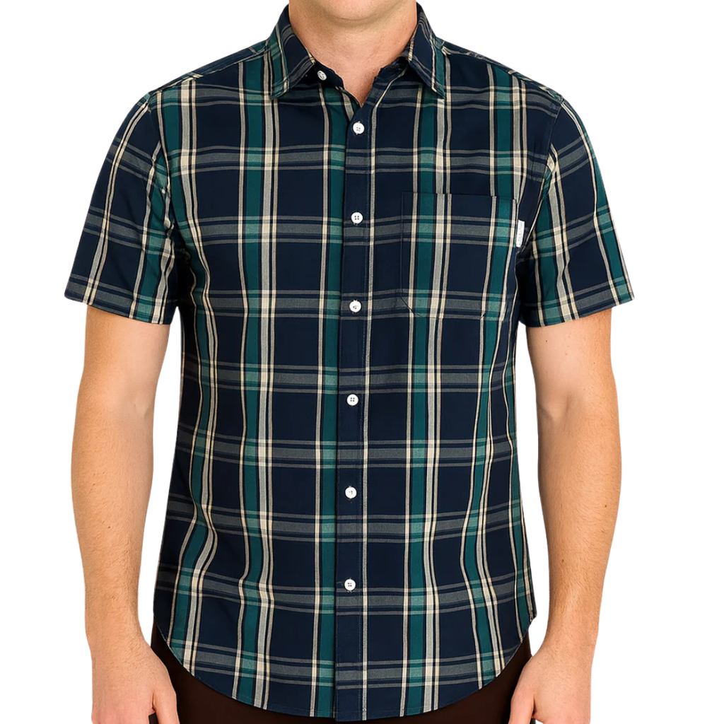 Teesav Check Shirt S/S - Teal