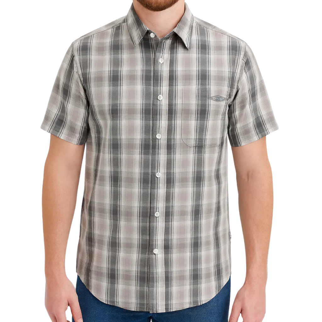 Teesav Check Shirt S/S - Light Grey