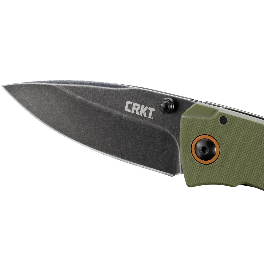 CRKT Tuna Folder OD Green G10/Stainless Handle w/Black StoneWash Blade Finish